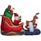 7ft. Animated Airblown® Inflatable Christmas Santa in Sleigh